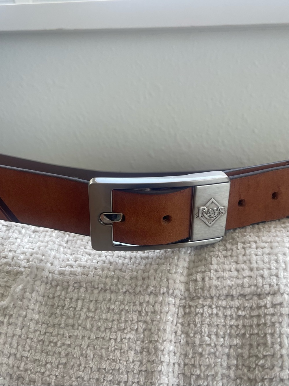 Tampa Bay Rays Eagles Wings leather belt size 38 genuine leather